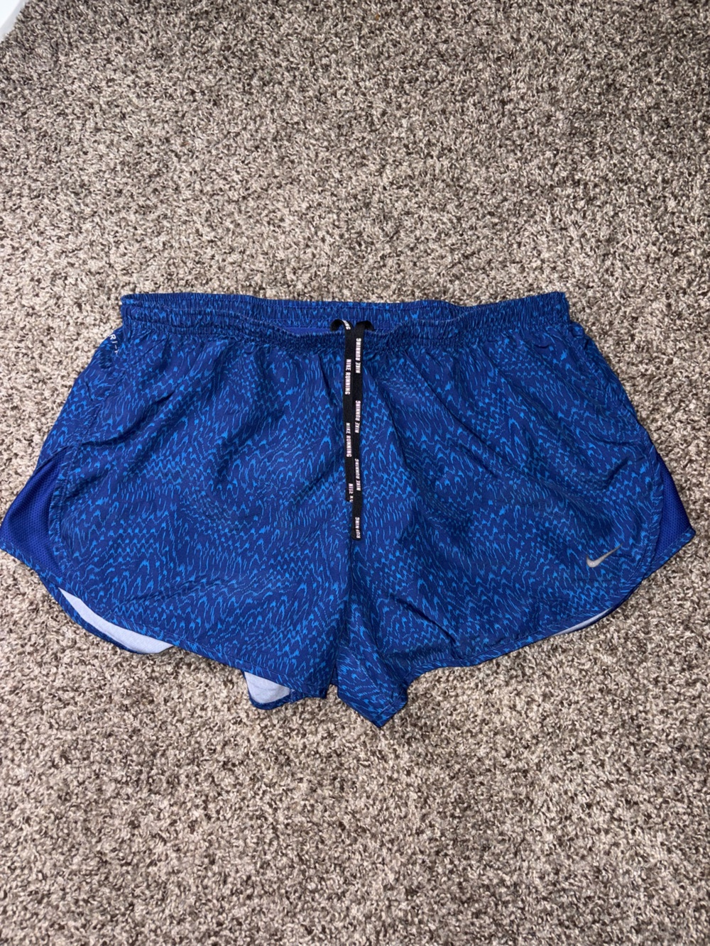 Nike Women’s Royal Blue Patterned Athletic Shorts